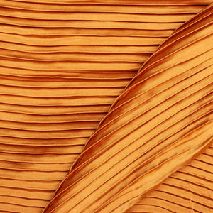 Golden Yellow Plain Japan Satin Pleated Fabric