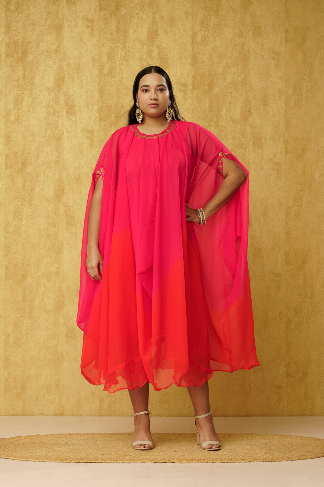 Orange Plus Size Dress for Women