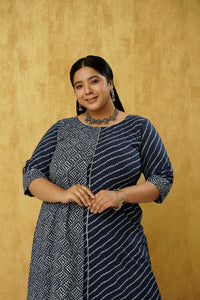 Ethnic plus size dress - Blue Kurta Pant