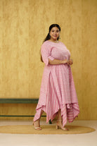 body positive pink indo-western dress for women