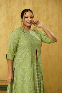 Casual green dress in plus sizes from XL to 10XL for Women