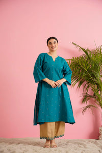 A Pristine Teal Blue kurta set