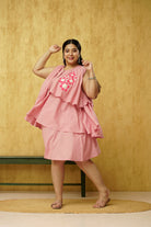 Classic pink cotton dress - body positive sizes XXXL