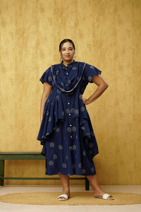 Blue Cotton Dress - plus size clothing online from Seams And Beyond