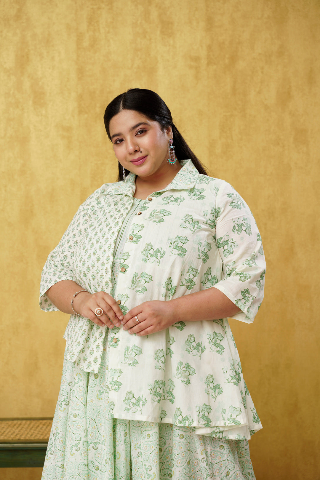 Green plus sizes dresses for women