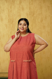 Rust colored dress for plus size women