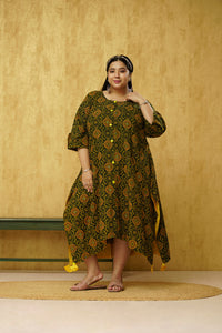 Green Cotton Plus Size Fashion for Women