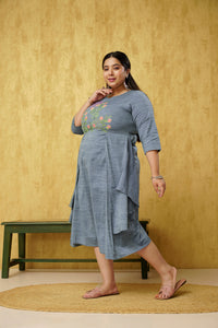 Grey Rayon 2XL Dresses for Women