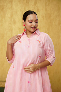 Pleasing Peachy Pink Cotton INDO-WESTERN