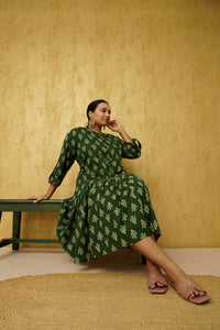 Green dress for plus size women XL to 10XL Sizes