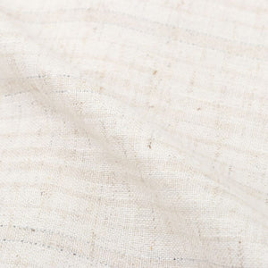 Off White And Beige Stripes Pattern Dyed Cotton Fabric