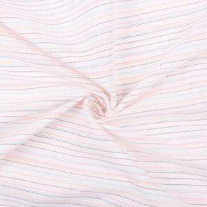 Multi Color Stripes Pattern Top Dyed Cotton Fabric