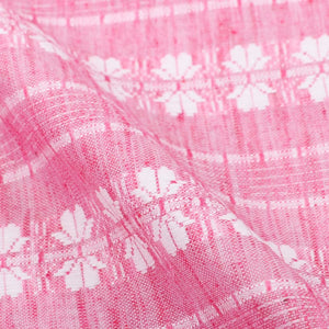 Dusty Pink And White Stripes Pattern Top Dyed Cotton Fabric