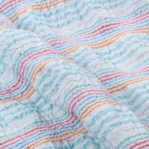 Multi Color Stripes Pattern Top Dyed Cotton Fabric