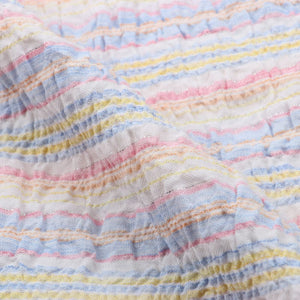 Multi Color Stripes Pattern Top Dyed Cotton Fabric