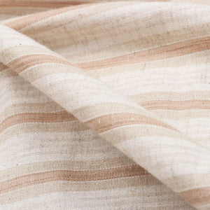 White And Beige Stripes Pattern Dyed Cotton Fabric