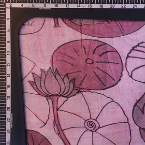 Pink And Vine Digital Print Super Voil Cotton Fabric