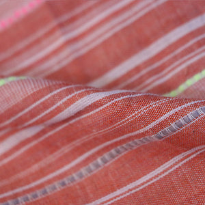 Rust Stripes Prewash South Cotton Fabric