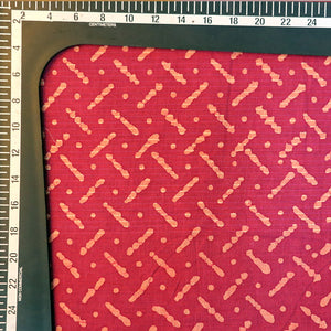 Dark Pink Wax Batic Print Cotton Fabric