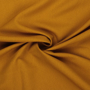 Mustard Yellow Plain Dyed Delta Crepe Fabric