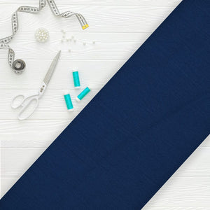 Royal Blue Plain Dyed Delta Crepe Fabric (Bulk)