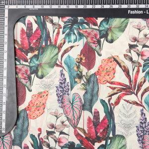 Multi Color Floral Pattern Digital Print Georgette Fabric