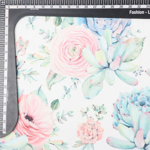 Multi Color Floral Pattern Digital Print Georgette Fabric