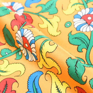 Multi Color Floral Pattern Digital Print Japan Satin Fabric