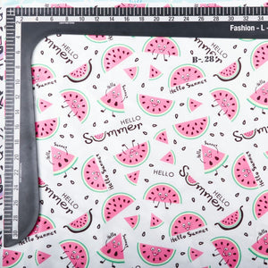 Light Pink And Black Kids Pattern Digital Print Japan Satin Fabric