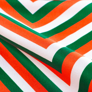 Tricolor Chevron Pattern Digital Print Japan Satin Fabric