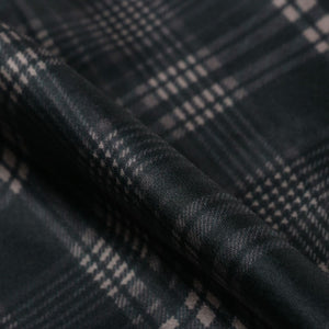 Dark Green And Black Checks Pattern Digital Print Japan Satin Fabric