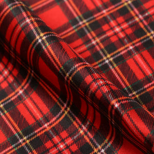 Red And Black Checks Pattern Digital Print Japan Satin Fabric