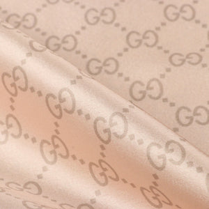 Beige And Rose Gold Chevron Pattern Digital Print Japan Satin Fabric