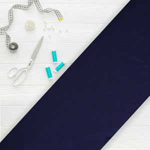 Dark Blue Plain Dyed Japan Satin Fabric