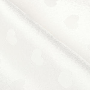 White Heart Pattern Dyed Jacquard Japan Satin Fabric