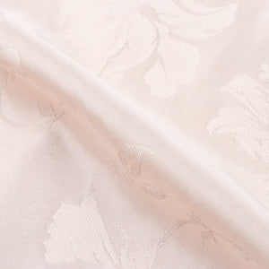 Cream Floral Pattern Dyed Satin Jacquard Fabric