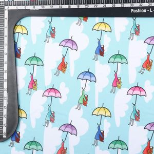 Multi Color Kids Pattern Digital Print Lycra Fabric