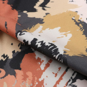 Multi Color camouflage Pattern Digital Print Crepe Fabric