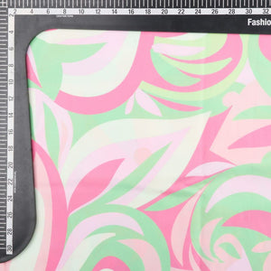 Multi Color Floral Pattern Digital Print Crepe Fabric