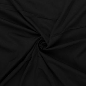 Black Plain Dyed Micro Crepe Fabric (Bulk)