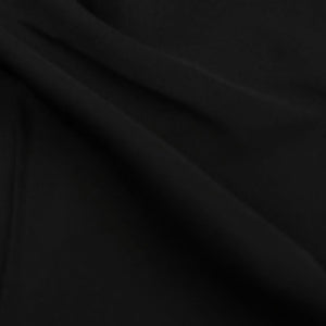 Black Plain Dyed Micro Crepe Fabric (Bulk)