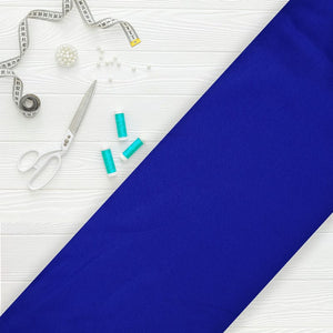 Blue Plain Dyed Micro Crepe Fabric