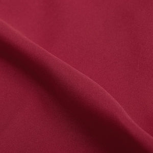 Burgundy Plain Dyed Micro Crepe Fabric