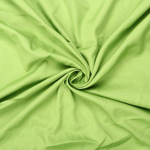 Parrot Green Plain Dyed Micro Crepe Fabric (Bulk)