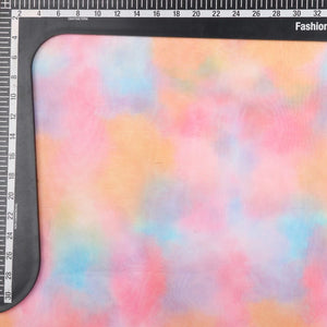 Multi Color Tie & Dye Pattern Digital Print Tissue Organza Fabric