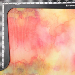 Multi Color Tie & Dye Pattern Digital Print Tissue Organza Fabric