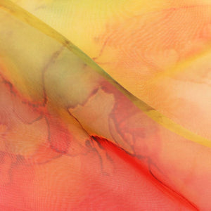 Multi Color Tie & Dye Pattern Digital Print Tissue Organza Fabric