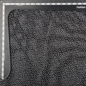 Black And White Polka Dots Pattern Screen Print Net Fabric