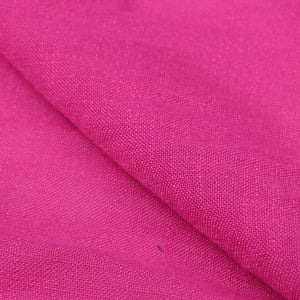 Dark Pink Plain Dyed Slub Fabric