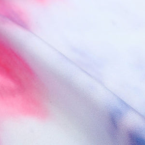 Blue And Pink Tie & Dye Pattern Digital Printed Fabric